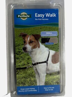 NWT PetSafe Easy Walk Dog Harness Black / Silver Small